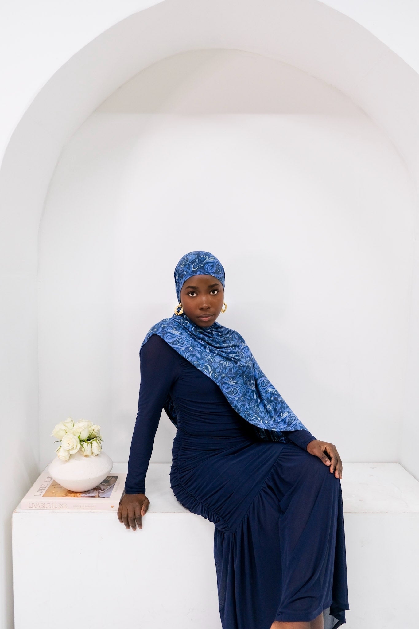 Paisley Ocean Jersey Hijab