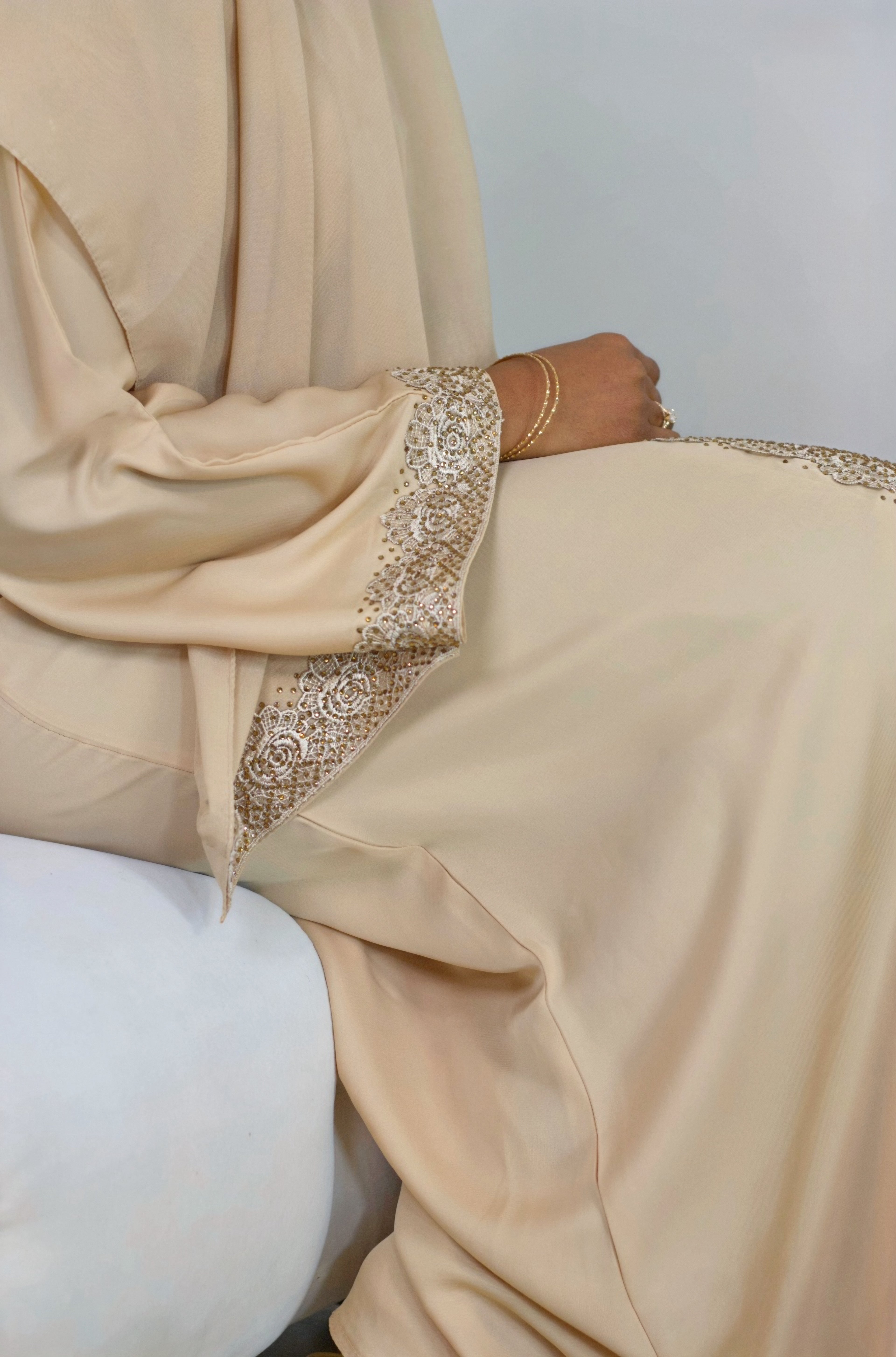 Hayat Open Abaya - Sand Dune