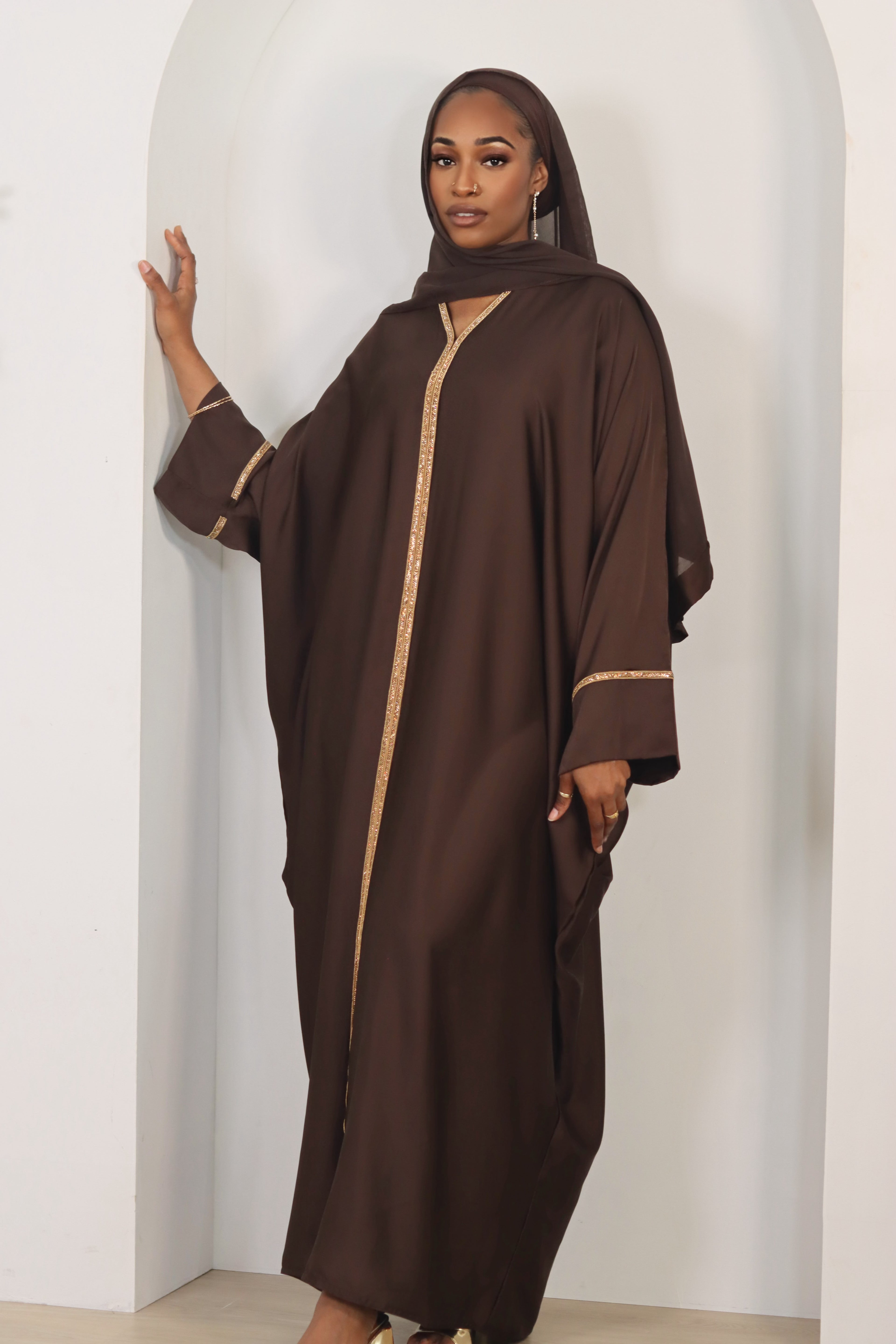 Jasmine Abaya - Brown