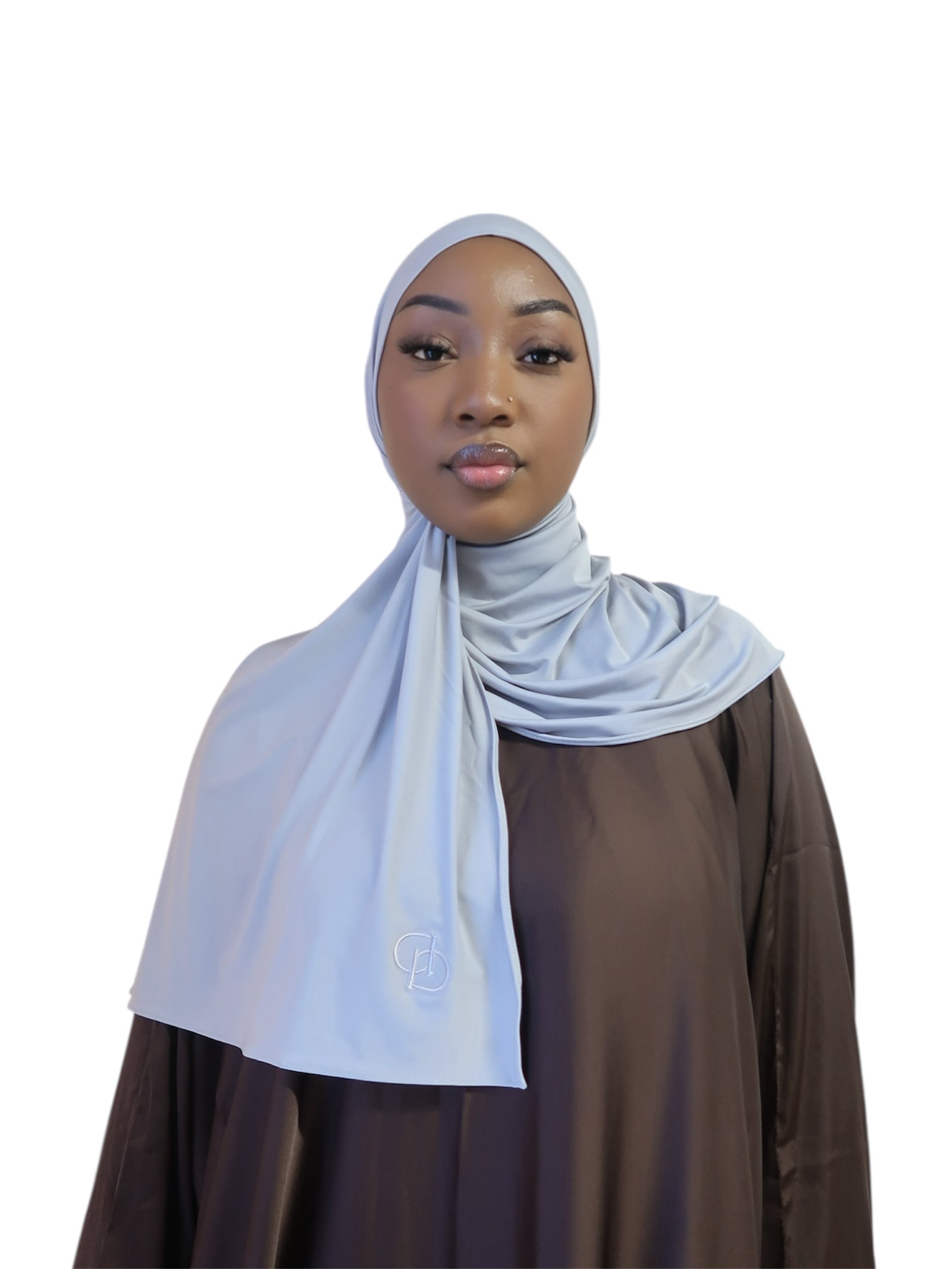 Silver Liquid Jersey Hijab