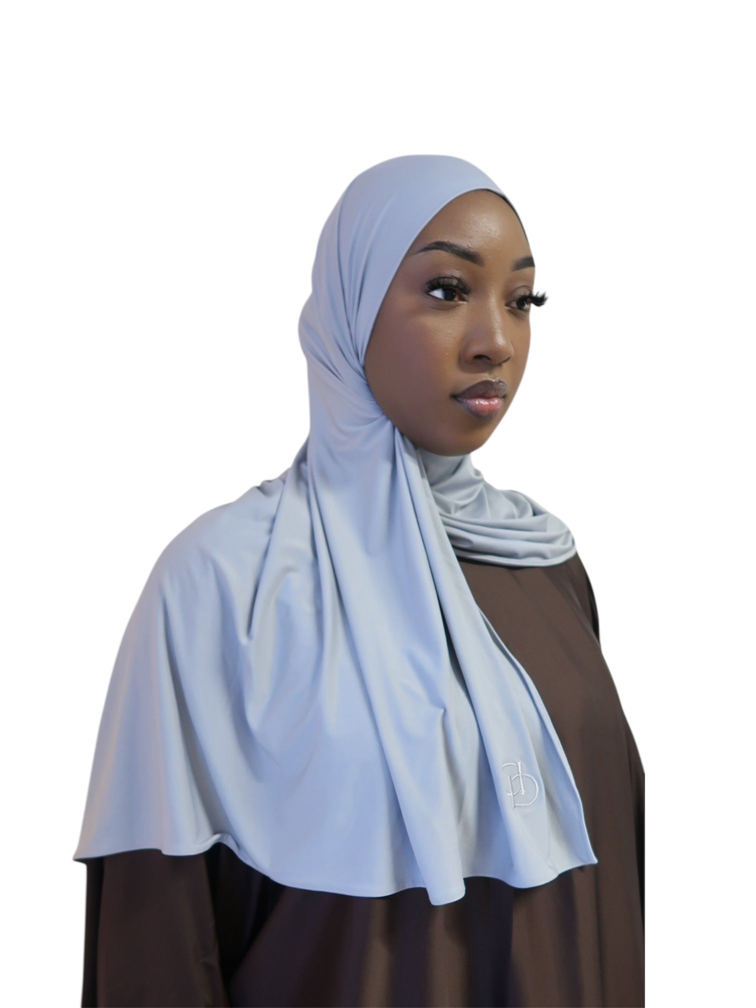 Silver Liquid Jersey Hijab