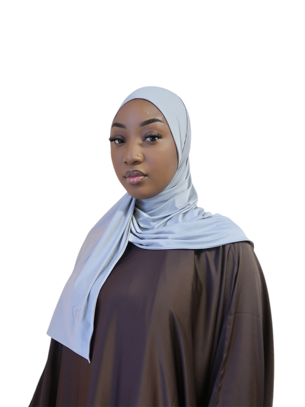 Silver Liquid Jersey Hijab